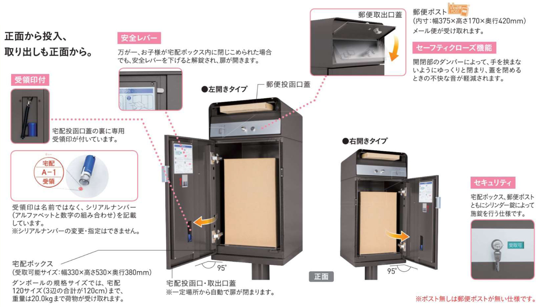 おまけ付】 宅配ボックス 宅配ポスト ケイト ポスト無し イメージ画像：アイボリー ユニソン 郵便ポスト 郵便受け Kate 