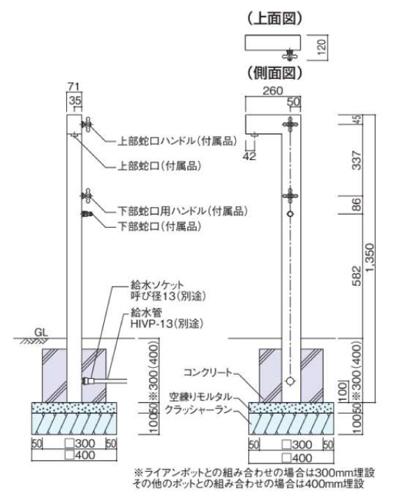 ライアンスタンド 参考施工図