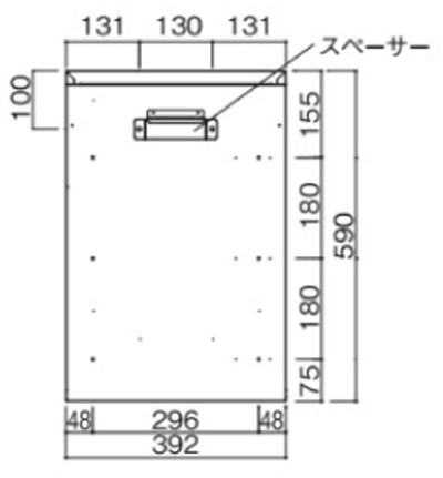 ヴィコDBスリム90 ビス穴位置略図