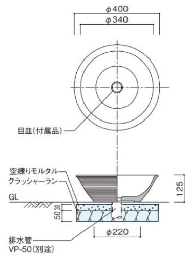 陶芸ポットパレッタ 参考施工図