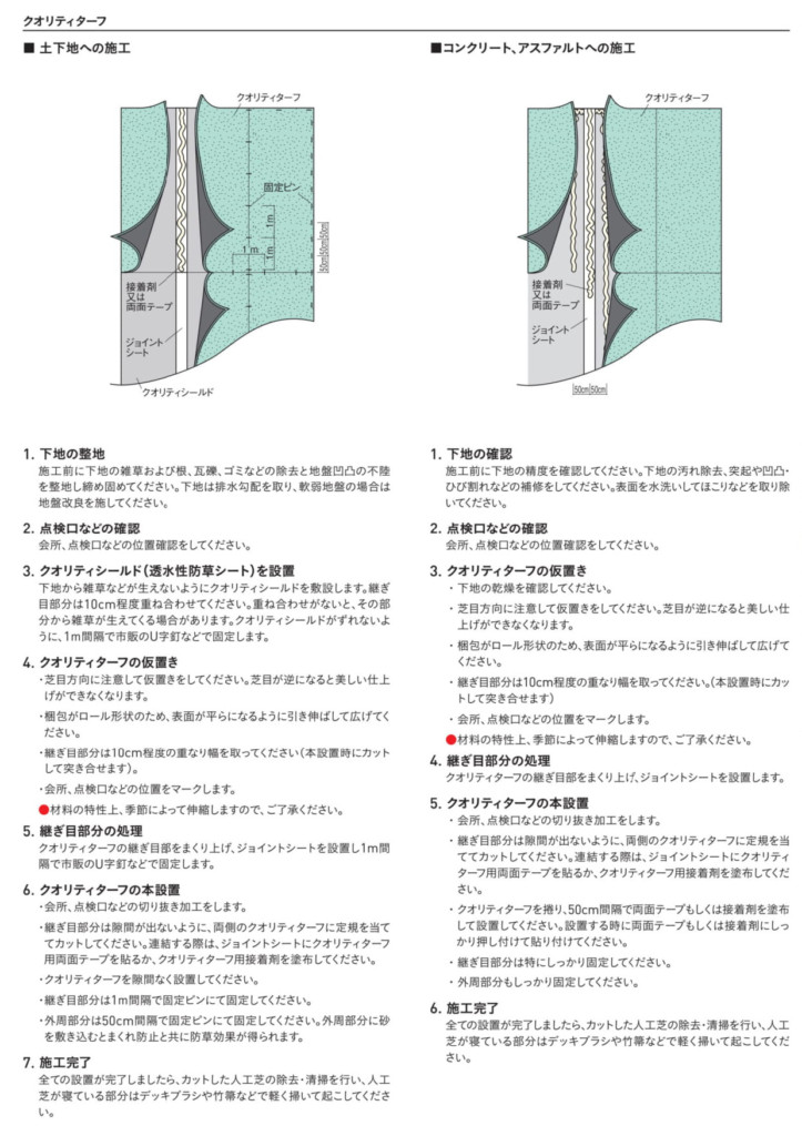 クオリティターフ施工手順