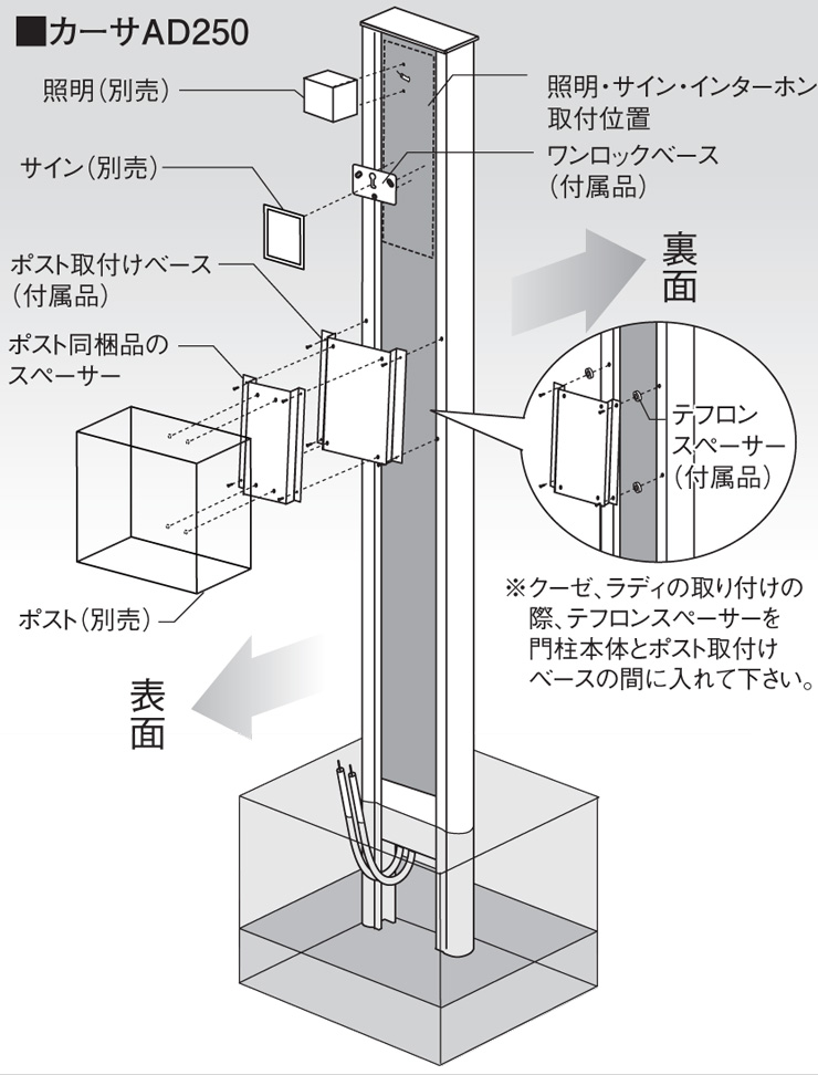 カーサAD250 SUS 参考施工図2