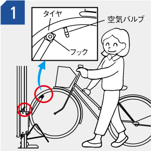 自転車ラック CF-B 入れる場合 (1)