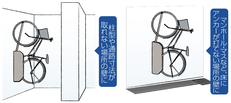 自転車ラックCF-AN 設置場所例 (2)