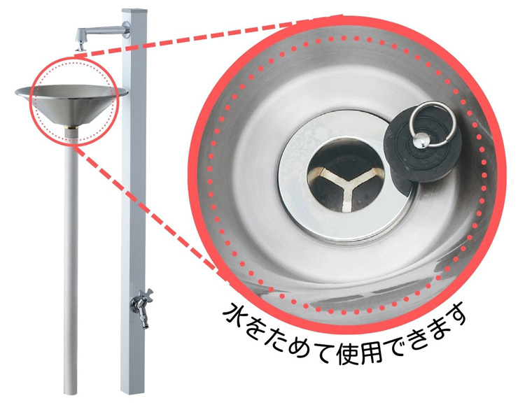 ユニソン ガーデンシンク スプレハイジーン 水受けはゴム栓付き