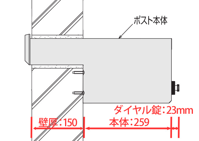 YKKAP エクステリアポストG3型 1B-15サイズ