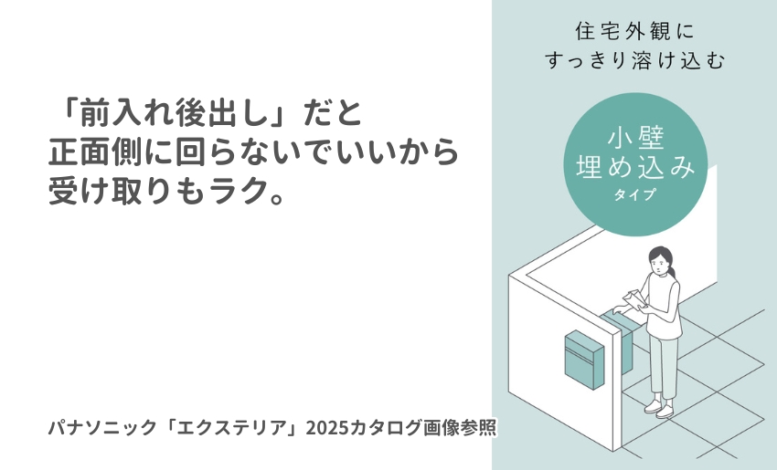 前入れ後出しなら正面側に回らなくていいから受取もラクラク
