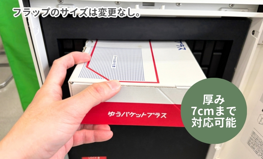 複数投函が出来る部分のフラップのサイズは変更なし。