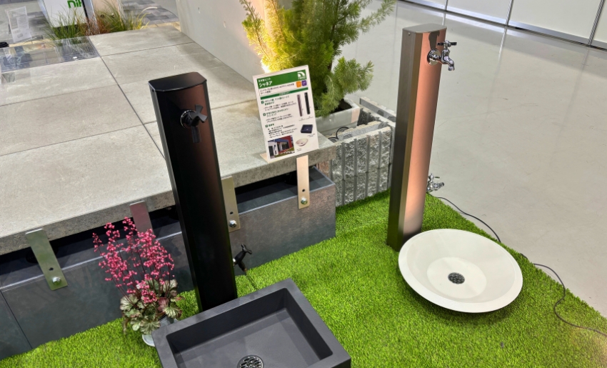 四国化成エキシビション2026 ニッコーエクステリアブース 立水栓カバー【立水栓ユニット シャネア】