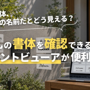 この書体、自分の名前だとどう見える？表札の書体を確認できるフォントビューアが便利！