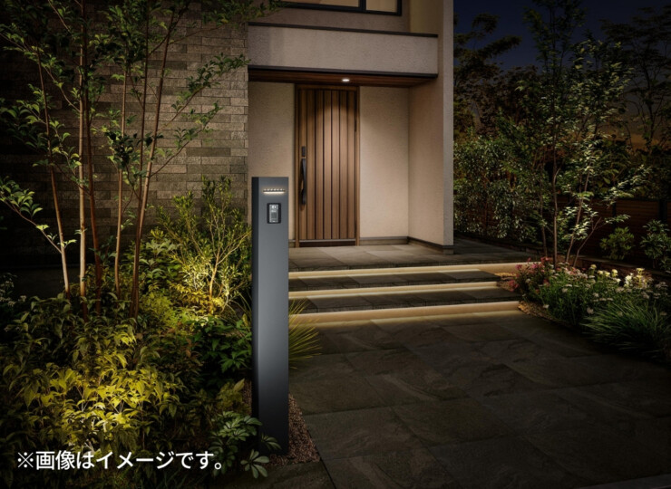 LIXIL 機能門柱FT専用サイン 切り文字サイン slimC 使用イメージ