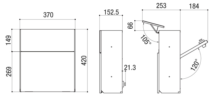 エクスポストフラット横型ポスト後出し サイズ