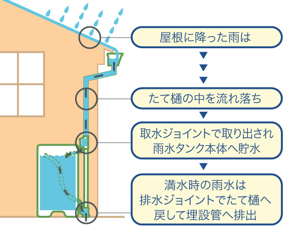 LIXIL エコリス雨水タンク 雨水を貯めるしくみ