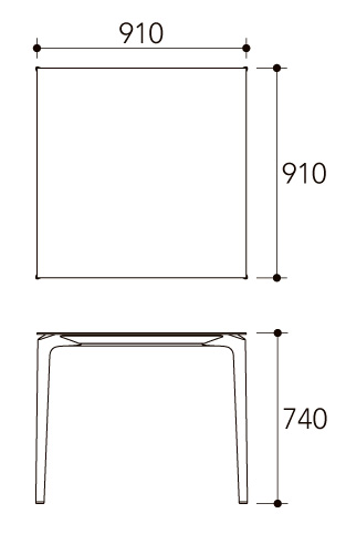 LIXILガーデンファニチャーTYPE010 ダイニングテーブル サイズ