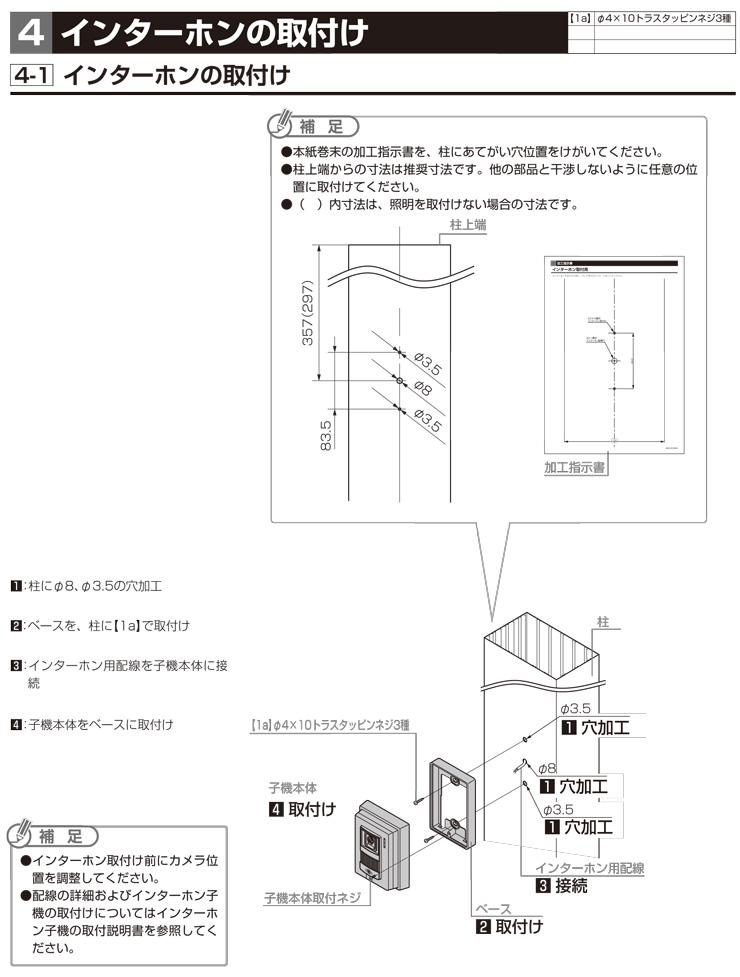 LIXIL 機能門柱FP 取説抜粋