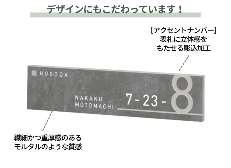 美濃クラフト ナンバー表札 アドレスサイン ADT-3 デザインにもこだわっています
