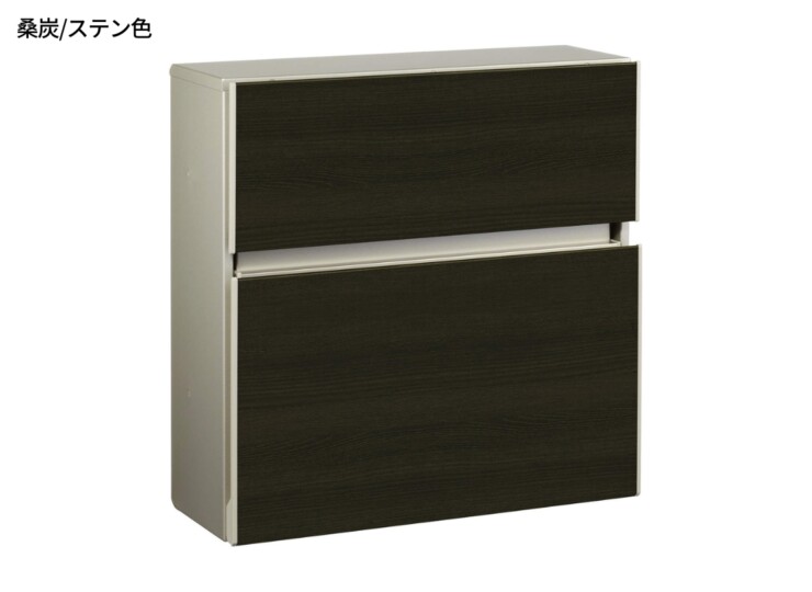 YKKAP 壁掛けポスト エクステリアポストT10型 AME-TY10 木調色 桑炭/ステン色