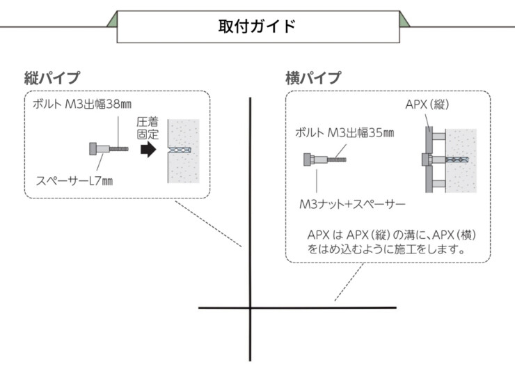 美濃クラフト アクセントラインプラス 組立タイプ クロス型（X）