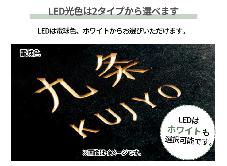 美濃クラフト LED表札 ステンレス切抜きタイプ AR-38 LED発色は2タイプから選べます