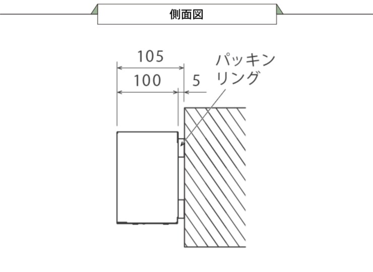 森田アルミ工業 エントランスユニット Brik（ブリク）Brik Panel ブリクパネル インターホンパネル 側面図