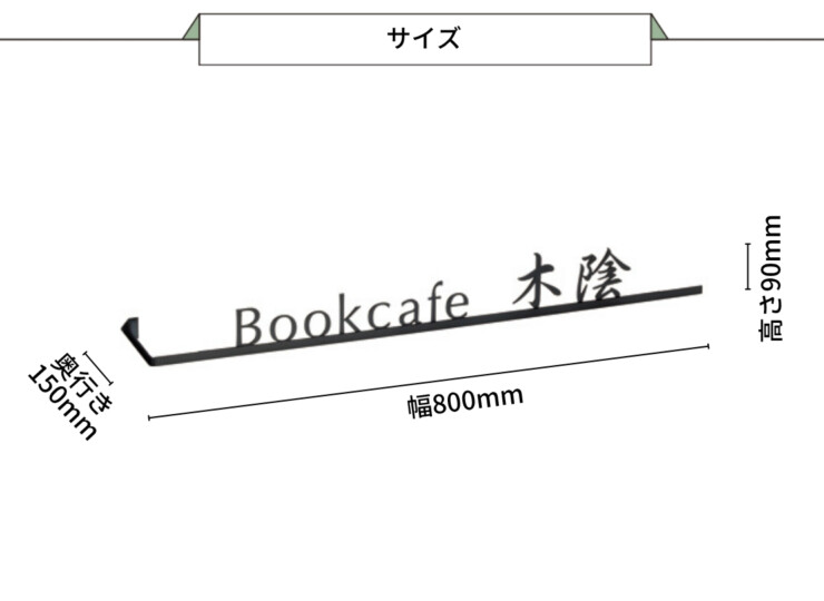 美濃クラフト 館銘板/商業看板 文字サイン アンダーバー付き文字 C-LS-31 サイズ
