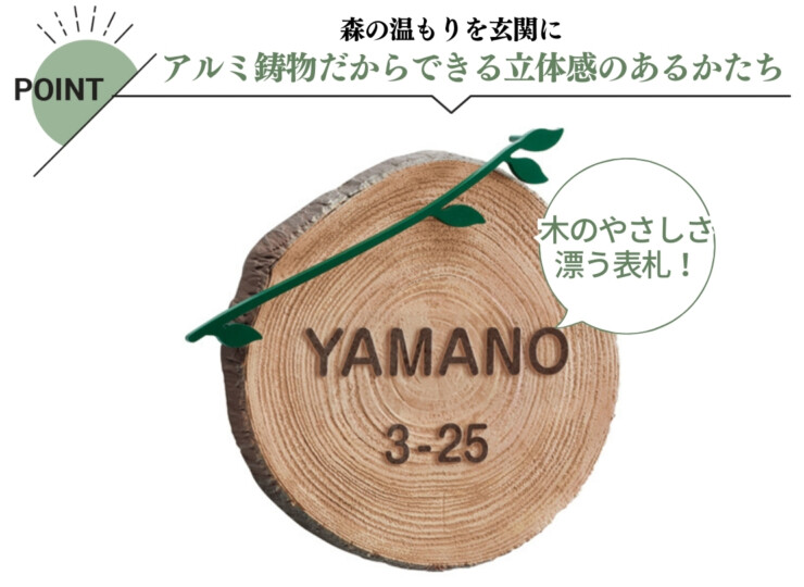 美濃クラフト アルミ鋳物表札 i-mono（イーモノ）CAG-5 特長