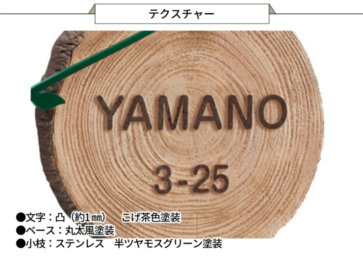 美濃クラフト アルミ鋳物表札 i-mono（イーモノ）CAG-5 テクスチャー