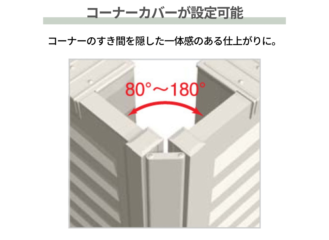 四国化成 形材フェンス クレディフェンスHG6型 コーナーカバー