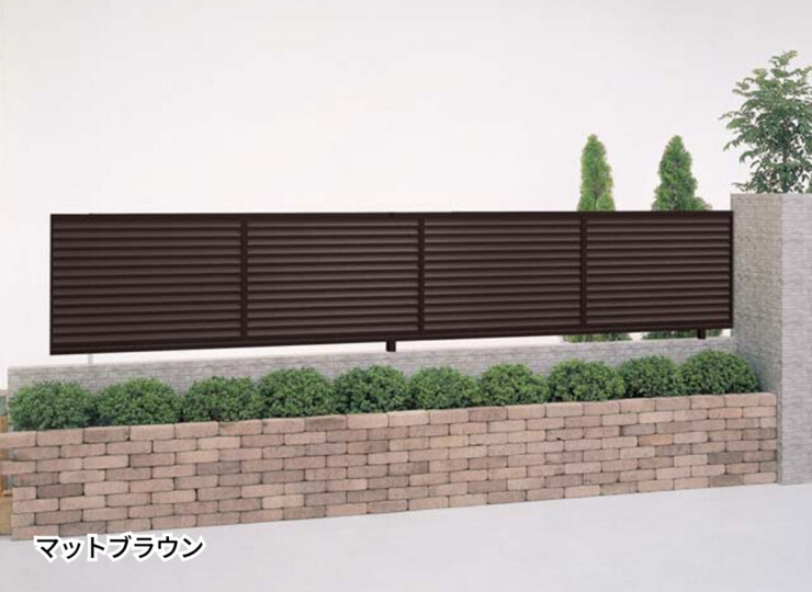 四国化成 形材フェンス クレディフェンスHG6型（横ルーバータイプ）マットブラウン