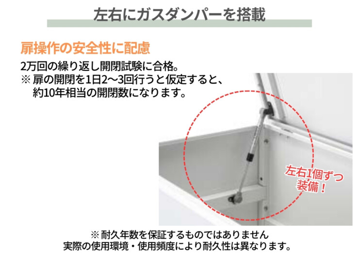 ダイケン ゴミ収集庫 スチールタイプ（小型）クリーンストッカーCKH-B 左右にガスダンパーを搭載
