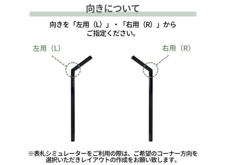 美濃クラフト 機能門柱 チャバレイズ チャバ30 照明付きタイプ CHZ30-1 向きについて