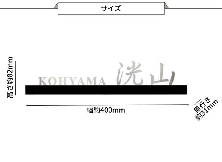 美濃クラフト LED表札 ストライト ステンレス切文字タイプ CL-31 サイズ