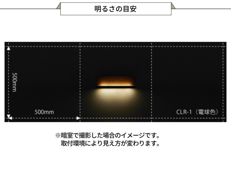 美濃クラフト LED表札 Calore（カローレ）明るさの目安