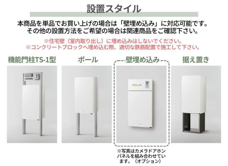 パナソニック ポスト一体型タイプ コンボマルチ ミドルタイプ（1ボックス）設置スタイル