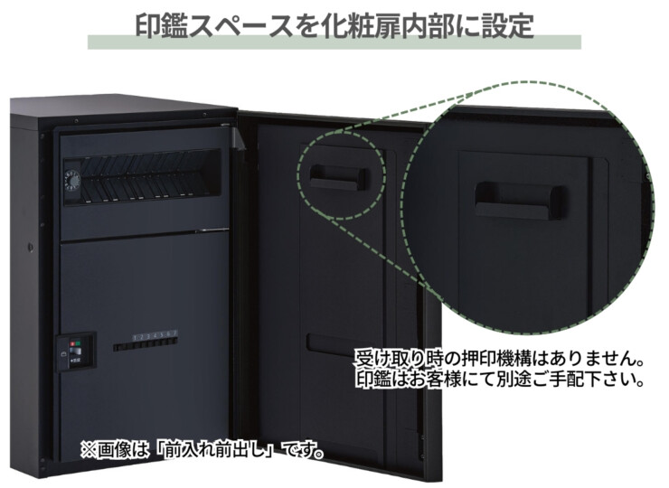 パナソニック ポスト一体型タイプ コンボマルチ ミドルタイプ（1ボックス）前入れ後出し CTN1121R（L）印鑑スぺ―スを化粧扉内部に設定