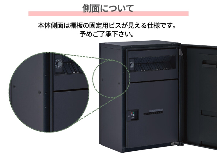 パナソニック ポスト一体型タイプ コンボマルチ ミドルハーフタイプ 1ボックス CTN1130R（L）側面について