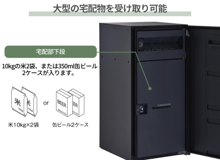 パナソニック ポスト一体型タイプ コンボマルチ ラージタイプ（1ボックス）前入れ前出し CTN1150R（L）大型の宅配物を受け取り可能