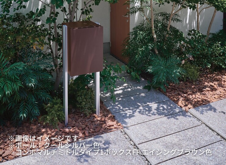 パナソニック 宅配ボックス施工用部材 コンボマルチ/宅配ボックス対応 埋め込み施工用ポール TSU-1型 CTN8670B/CTN8670CS 使用イメージ