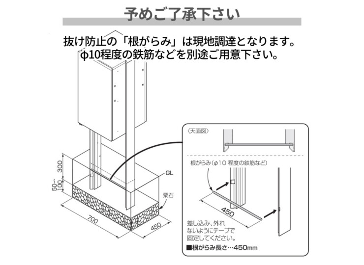 パナソニック 宅配ボックス施工用部材 コンボマルチ/宅配ボックス対応 埋め込み施工用ポール TSU-1型 CTN8670B/CTN8670CS 予めご了承下さい