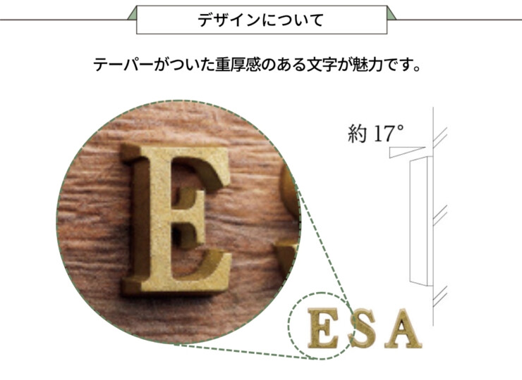 美濃クラフト アルミ鋳物表札 鋳物文字 英字タイプ CWS-4 デザインについて
