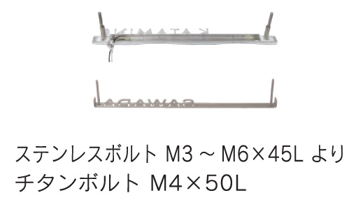 福彫 チタン表札 チタン切文字 取付方法D-3