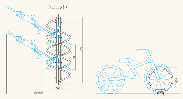 カツデン サイクルスタンド D-NA C型 サイズ