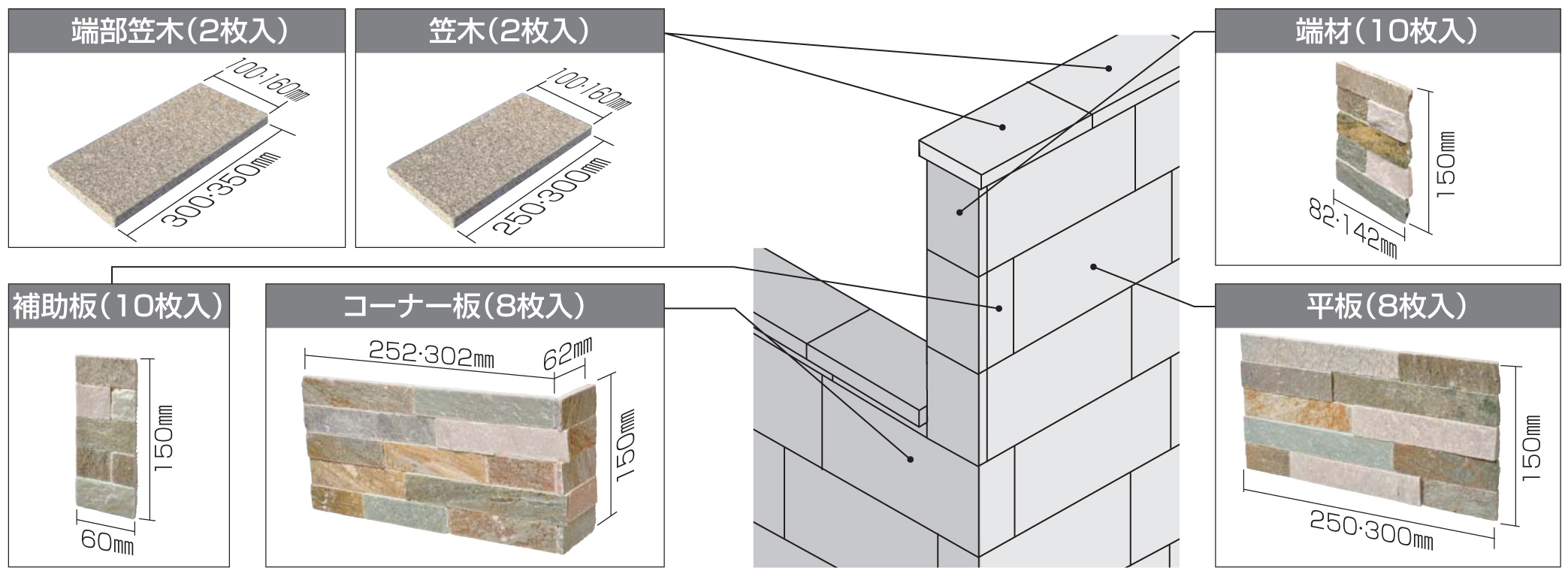 四国化成建材 デザインストーンAW 使用例