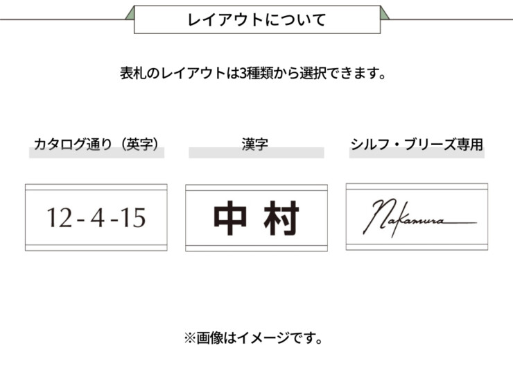 美濃クラフト 小さな表札 かんたん取付POST表札 ESP-5 レイアウトについて