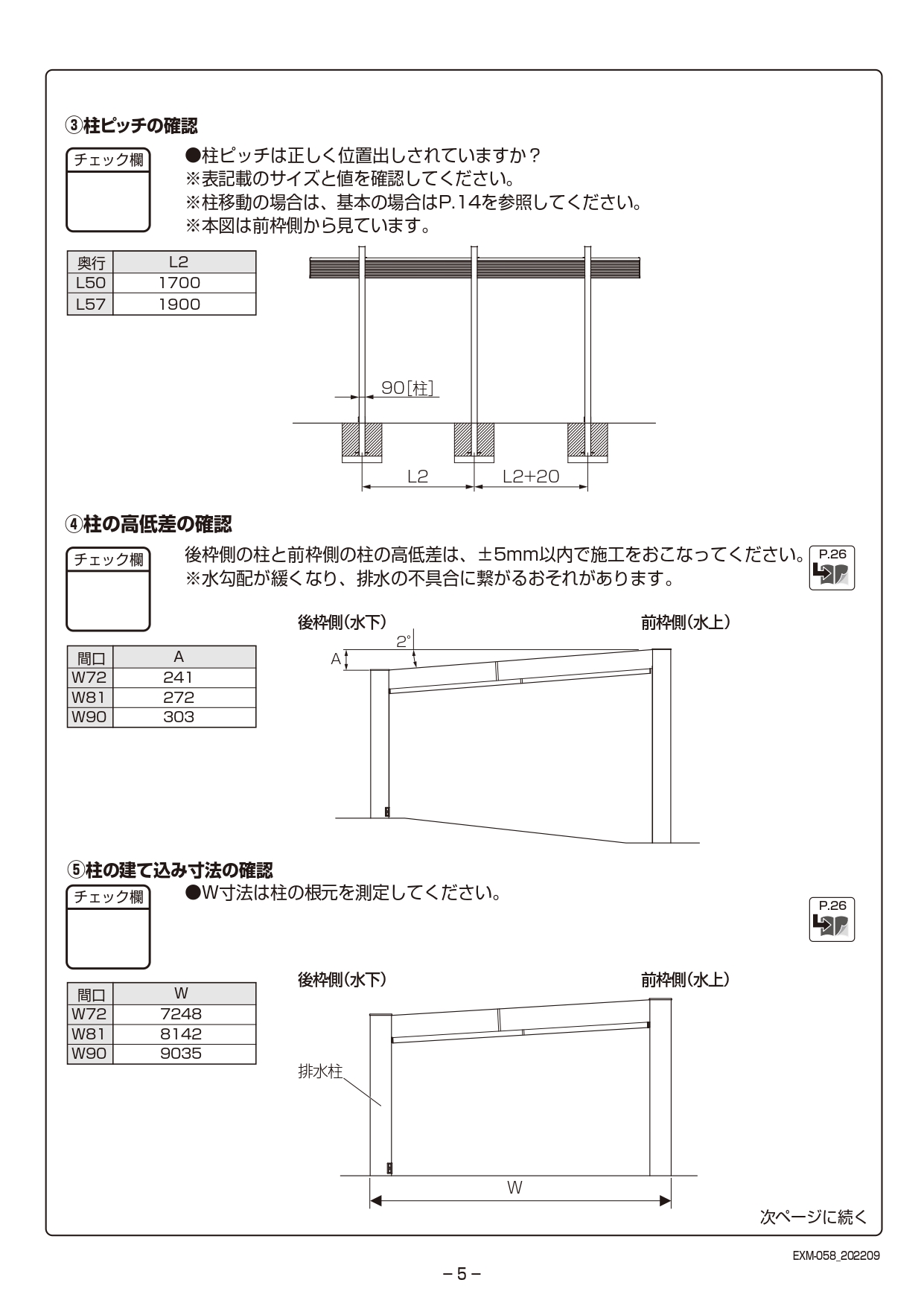 カーポートSC3台用 取説5