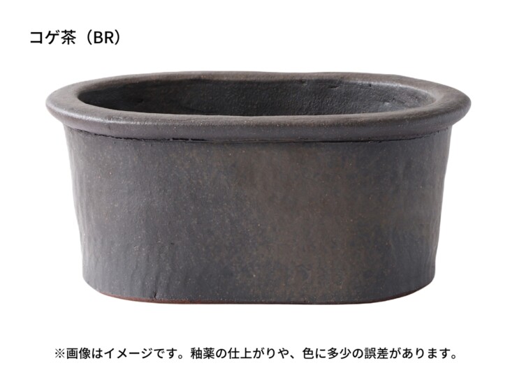 陶里 信楽焼浴槽 ハネノバス 小判型 1人用 標準タイプ F-OV-1200 コゲ（BR）