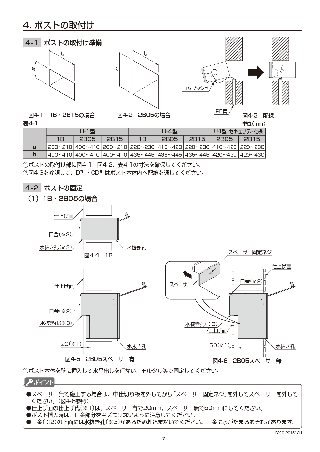 エクスポスト箱型タイプ 取説7