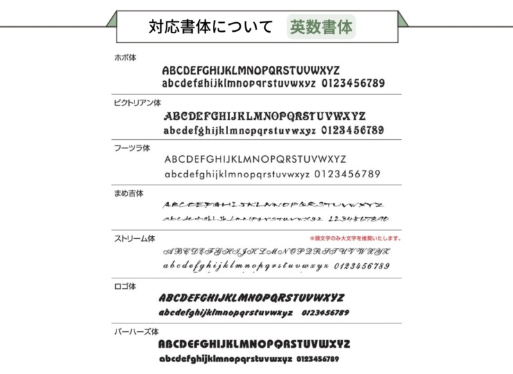 丸三タカギ 対応書体について 英数書体