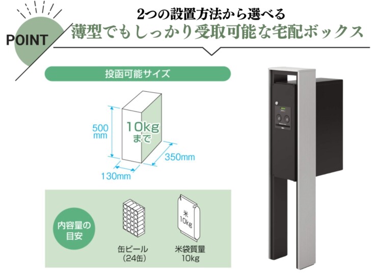 三協アルミ 宅配ボックス フレムス Classic（クラシック）ポール建てタイプ スリムタイプ FMP-S（FMB-S）特徴