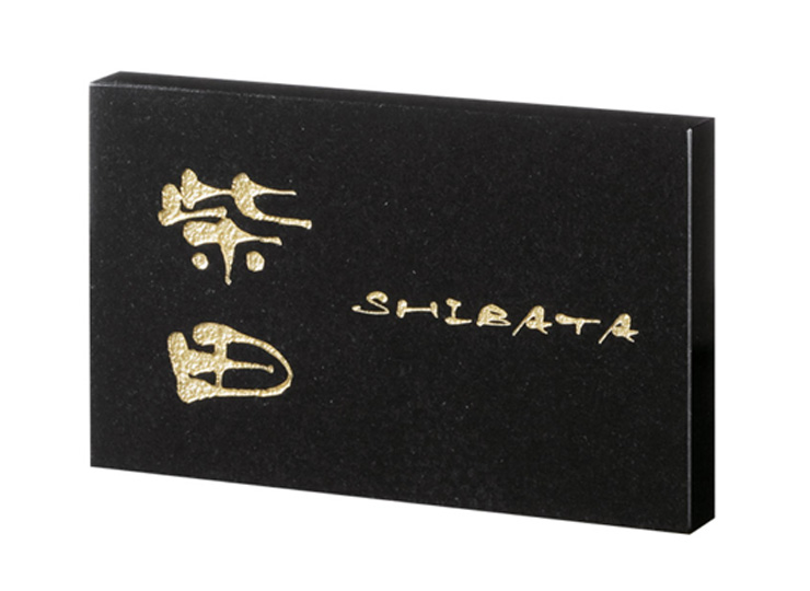 福彫 天然石表札 スタイルプラス 黒ミカゲ FS6-318 アイキャッチ